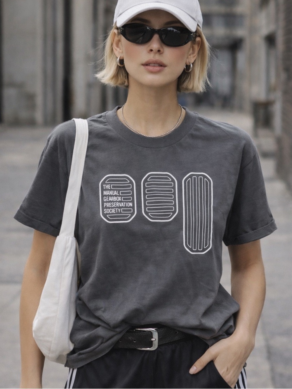 The Manual Gearbox Preservation Society 3 Pedal Short Sleeve Tee Unisex small